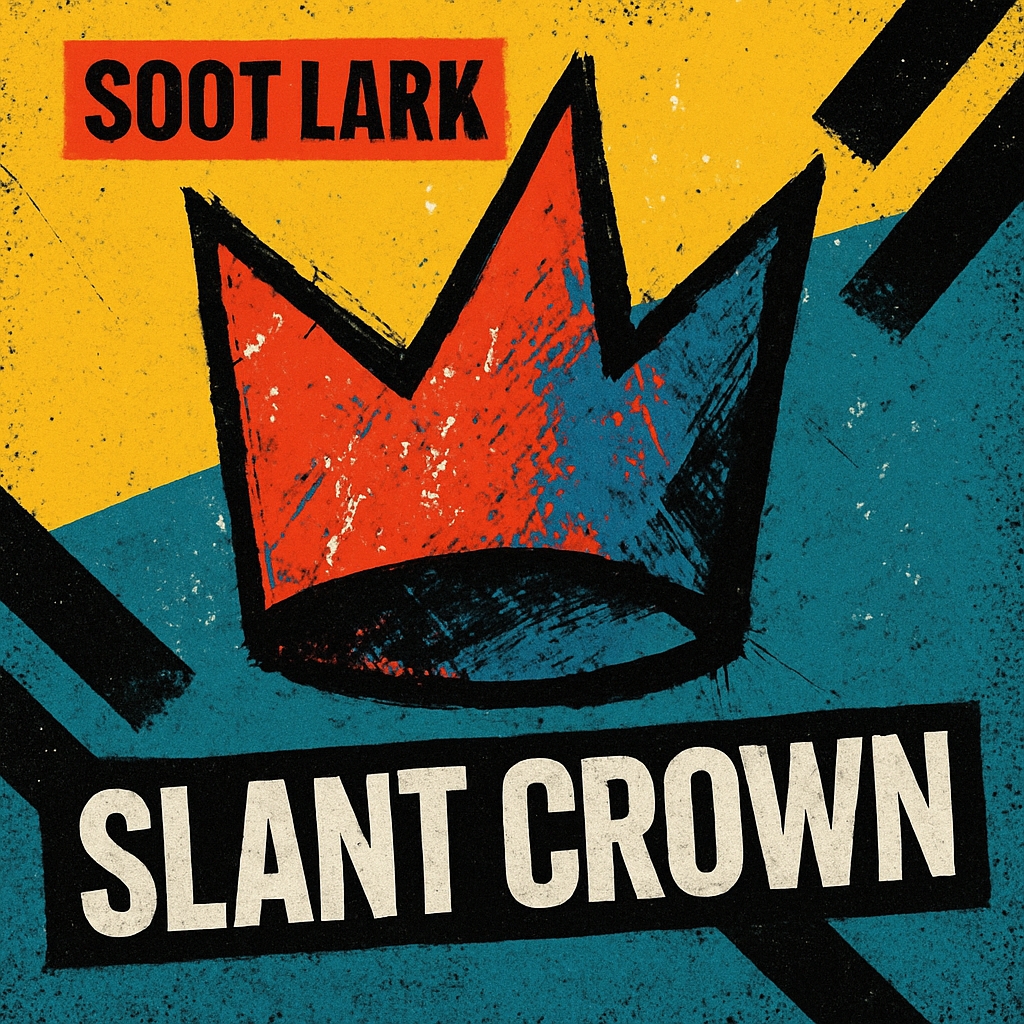 Vibrant Grunge Crown Artwork for SOOT LARK's SLANT CROWN Album Cover