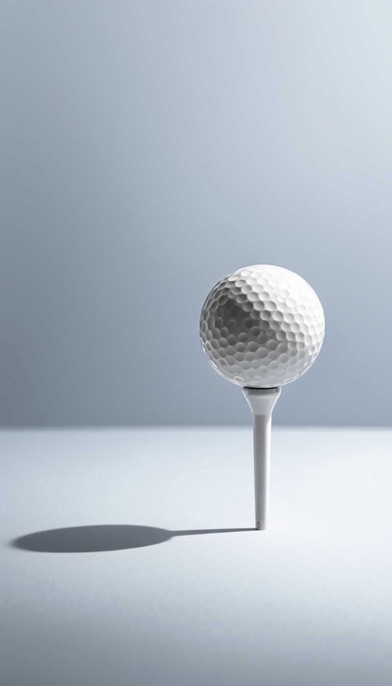 Minimalist Golf Ball on Tee with Light Blue Background Phone Case Cover