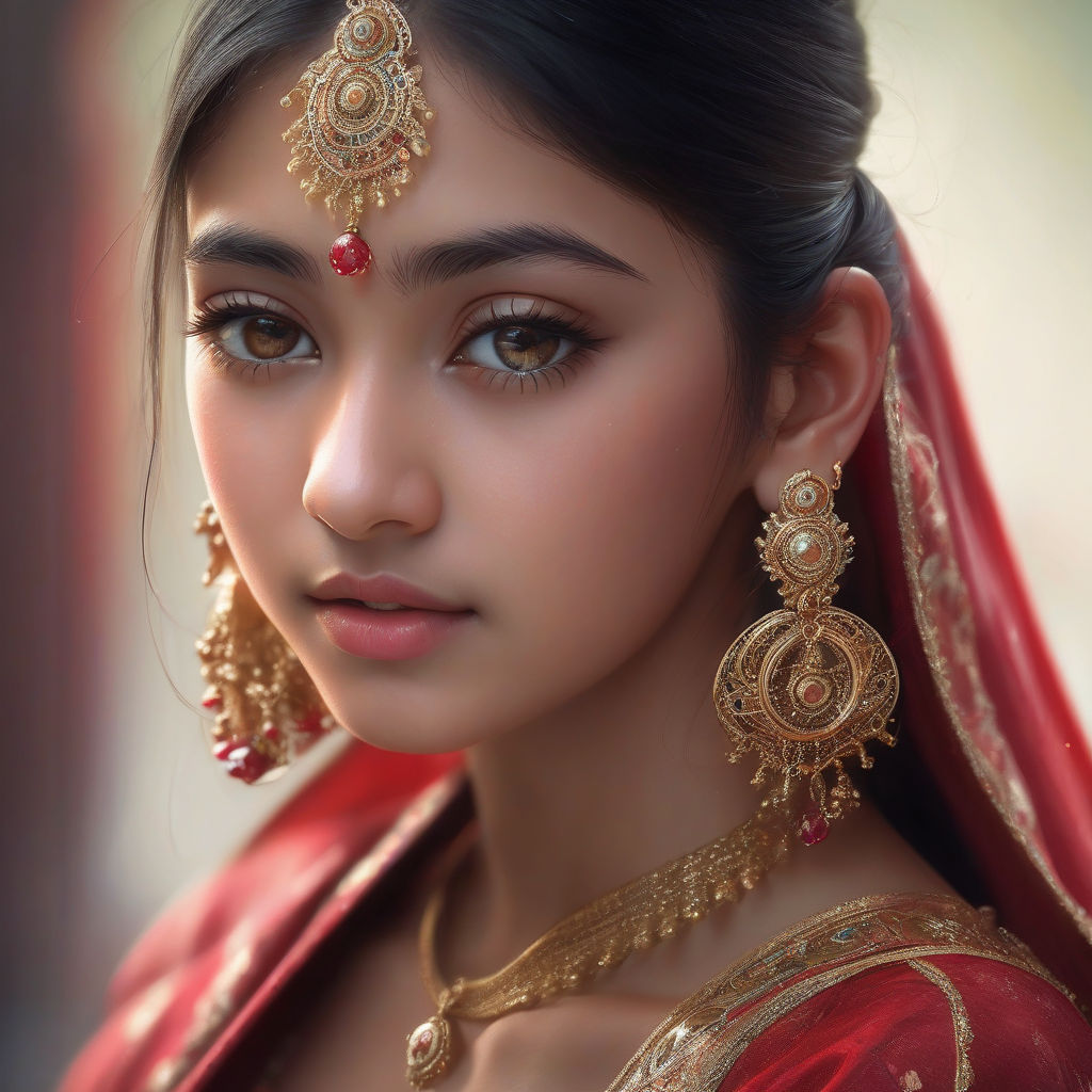 An Indian traditional girl with beautiful eyes