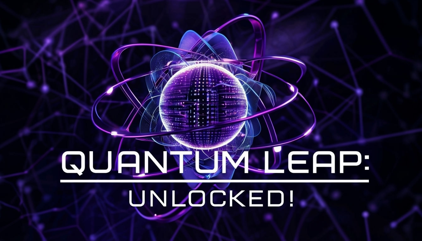 Futuristic Quantum Qubit YouTube Thumbnail Design Social Media Post