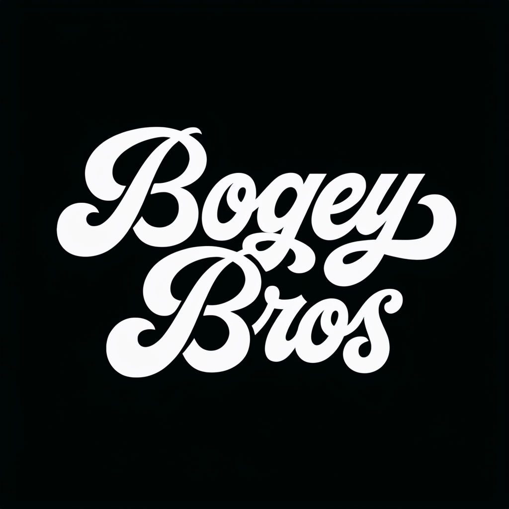 Bogey Bros Vintage Cursive Typography Minimalist Sticker