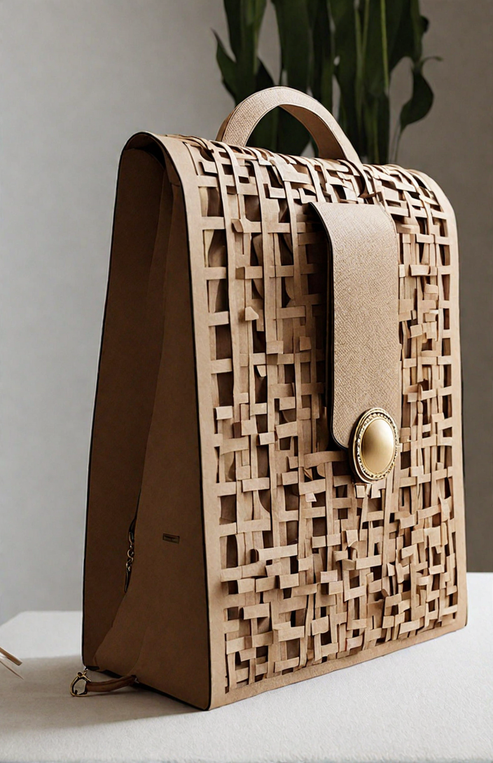 An imaginative cardboard handbag made entirely of cardboard by Poppy54w An imaginative cardboard handbag made entirely of cardboard by Poppy54w
