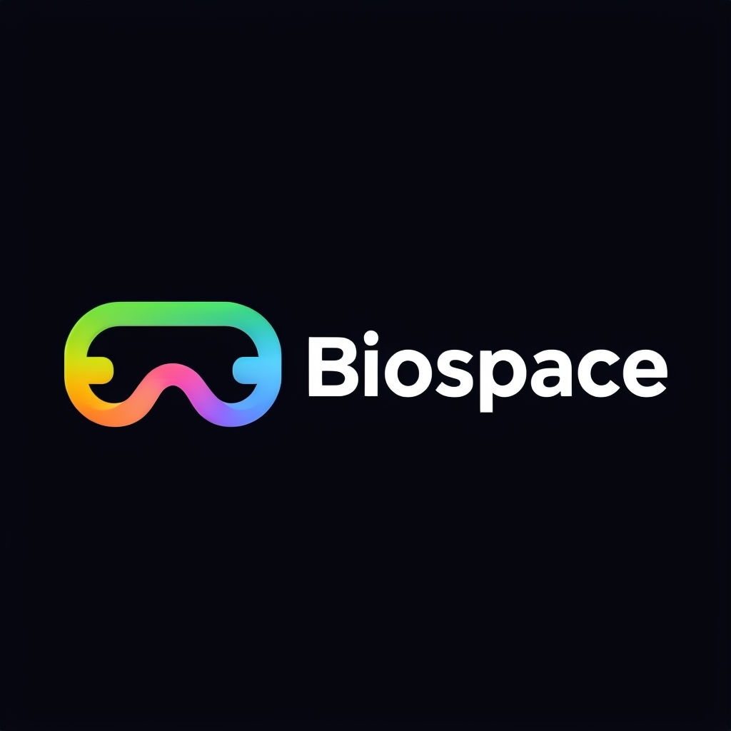 Vibrant Minimalist Biospace Logo with Virtual Reality Goggles Logo