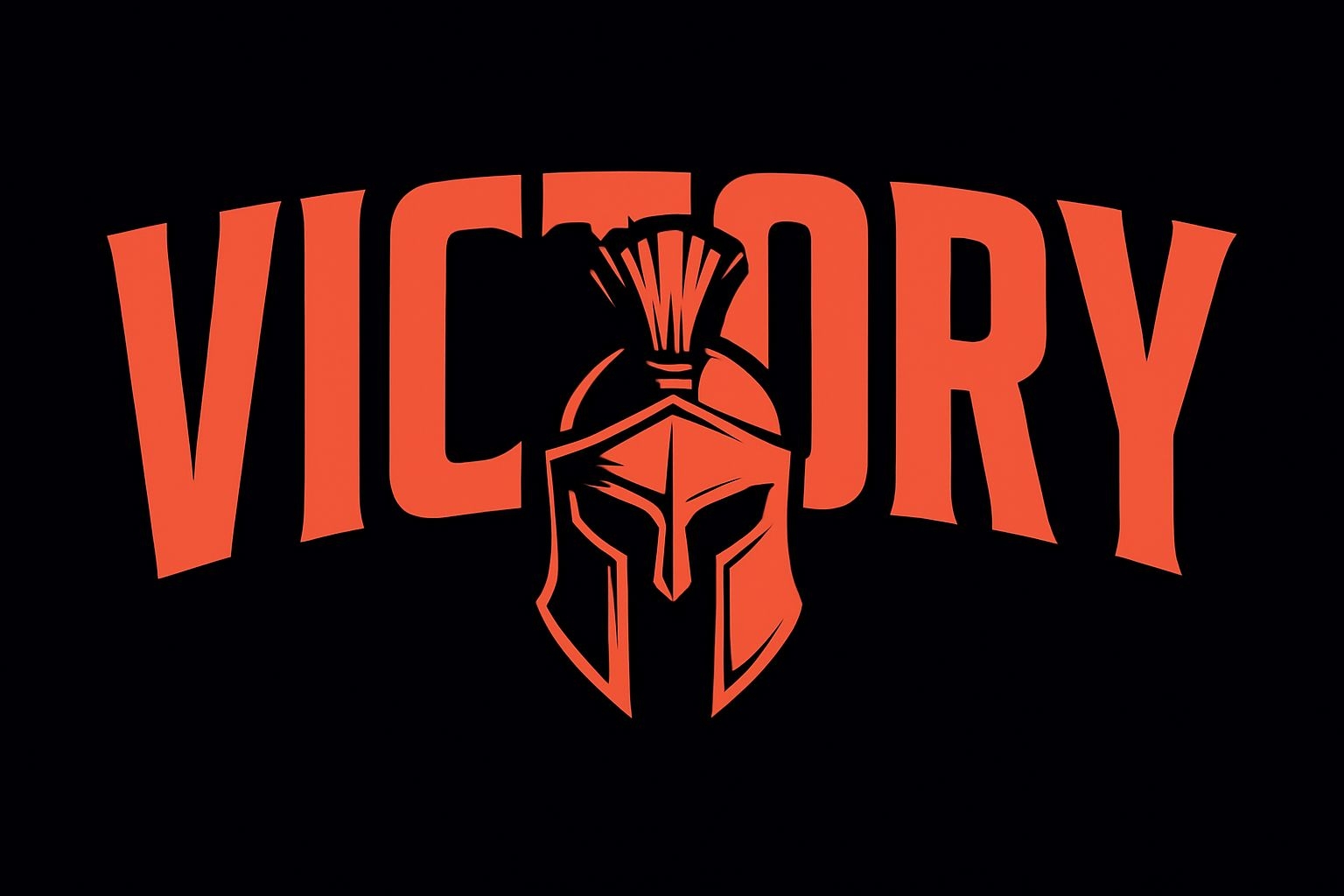 Vibrant Red Victory Graphic Design T-Shirt