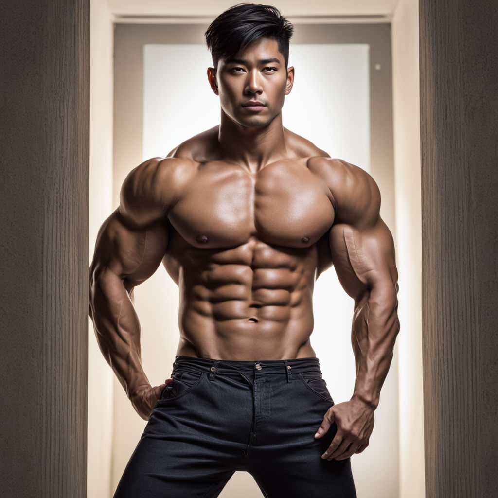 a muscular Korean man