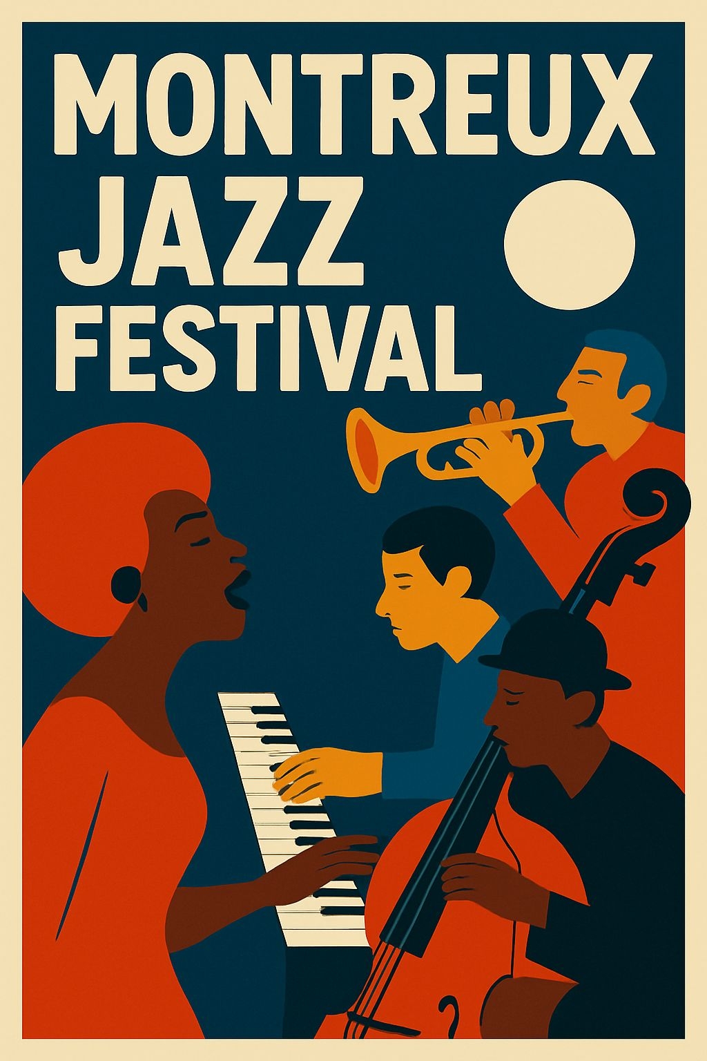 Dynamic Vibrant Montreux Jazz Festival Promotional Poster