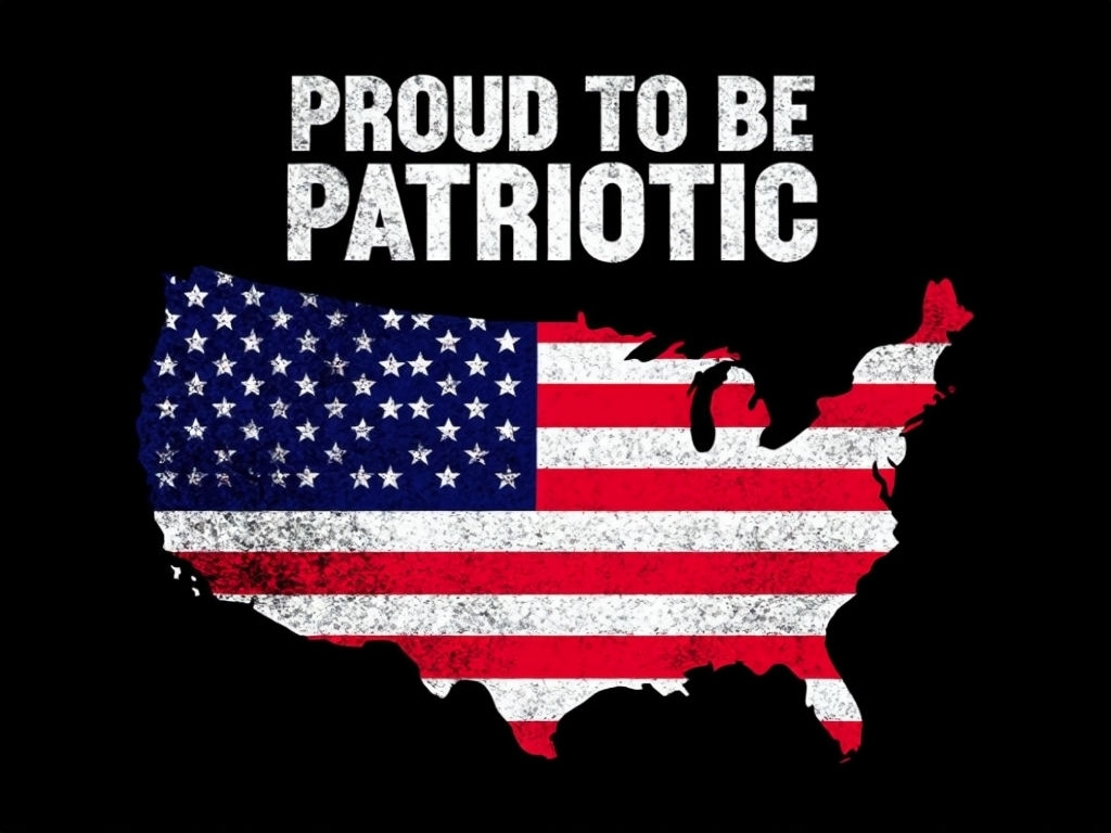 Proud to Be Patriotic Vintage USA Map T-Shirt