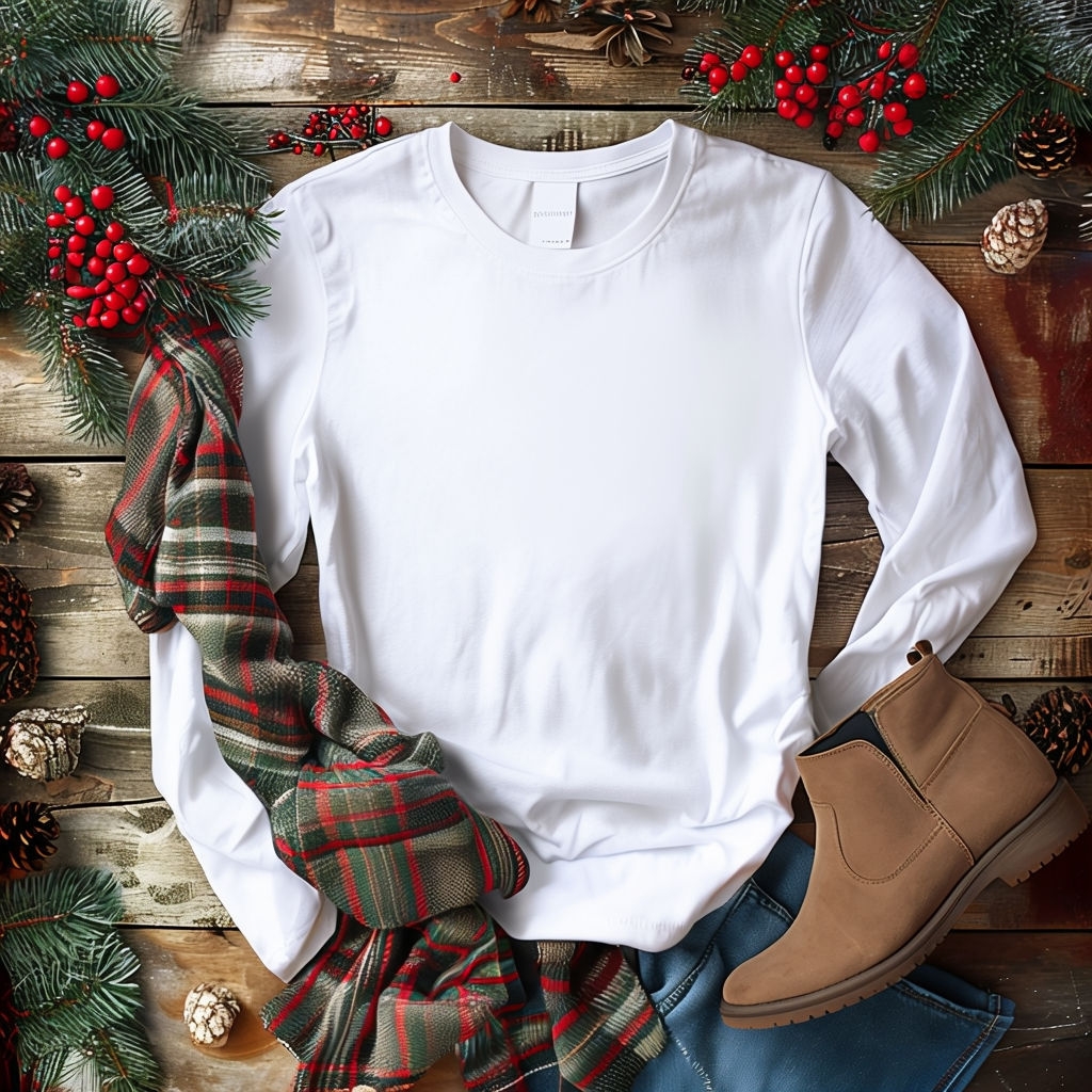 Cozy Winter Flat Lay T-Shirt Photography for Seasonal Style - Playground