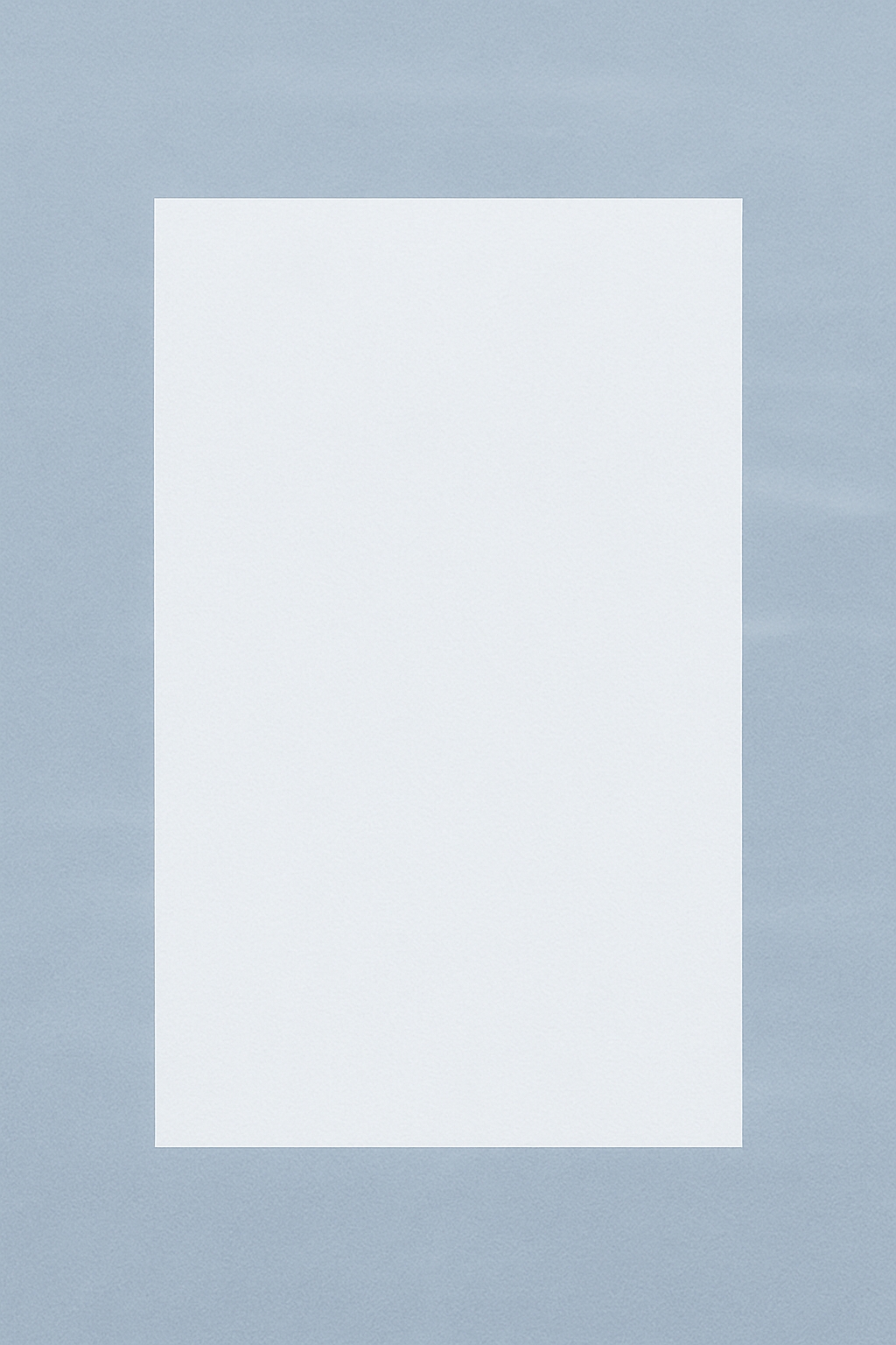 Minimalist White Square Artwork on Light Blue Background Social Media Post