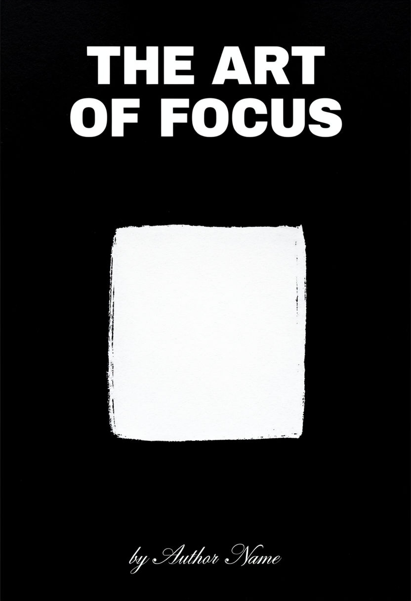 Minimalist Black and White Ebook Cover for The Art of Focus