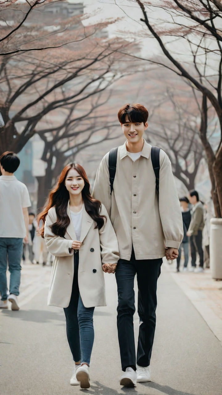 A tall woman flaunting her height over a very short man