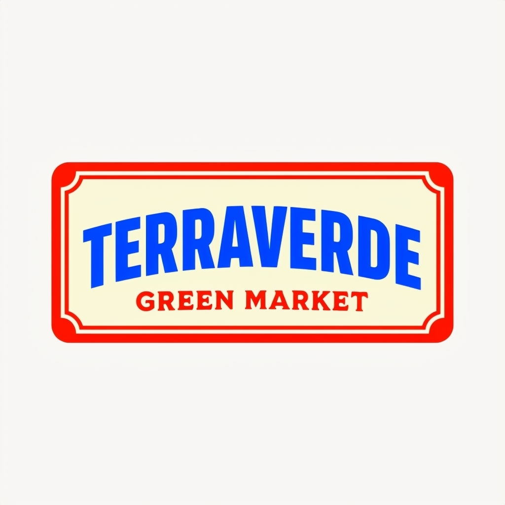 Vintage Style Terraverde Green Market Logo Design