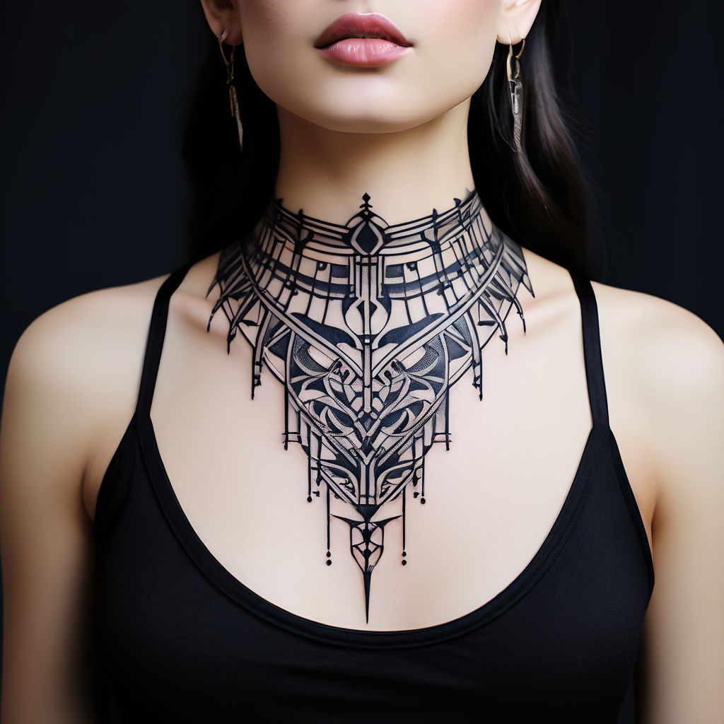 full neck tattoo