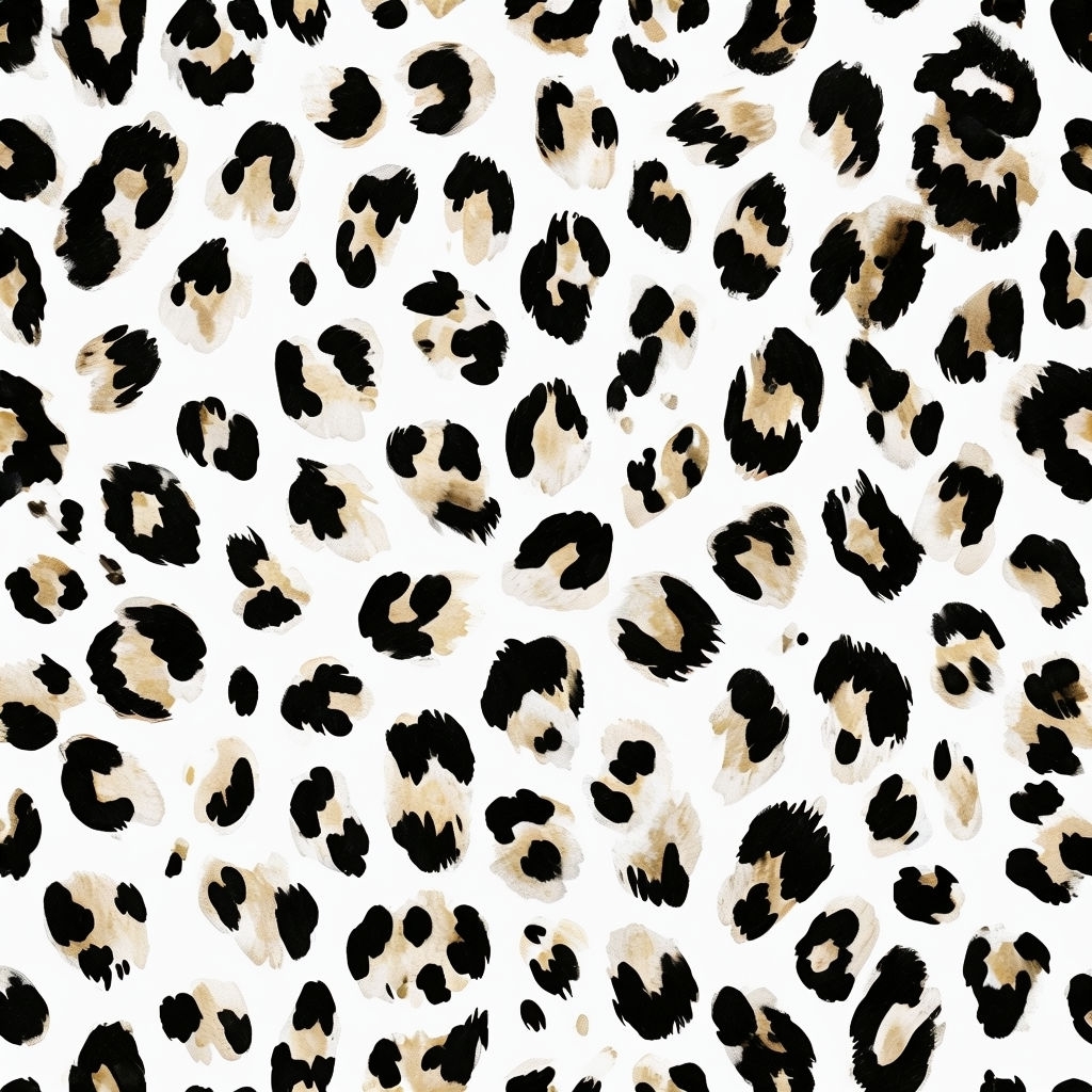 Intricate Black Leopard Spots Seamless Pattern Design Pattern