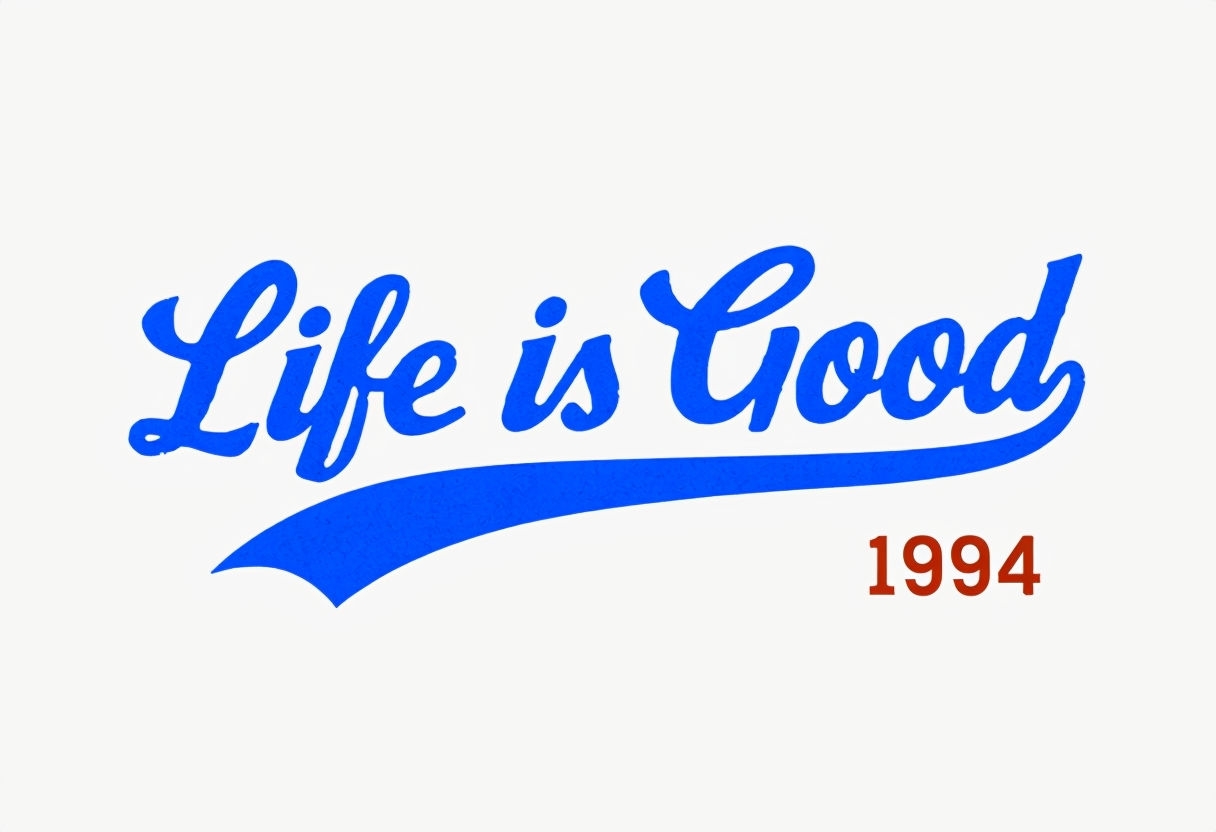 Life is Good Vintage Style T-Shirt Design with Year 1994