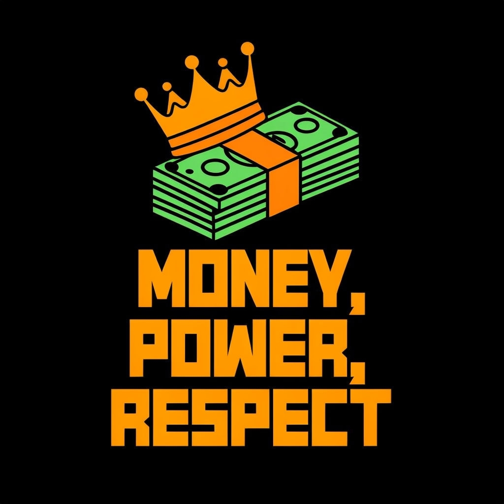 Money Power Respect Bold Graphic Design T-Shirt