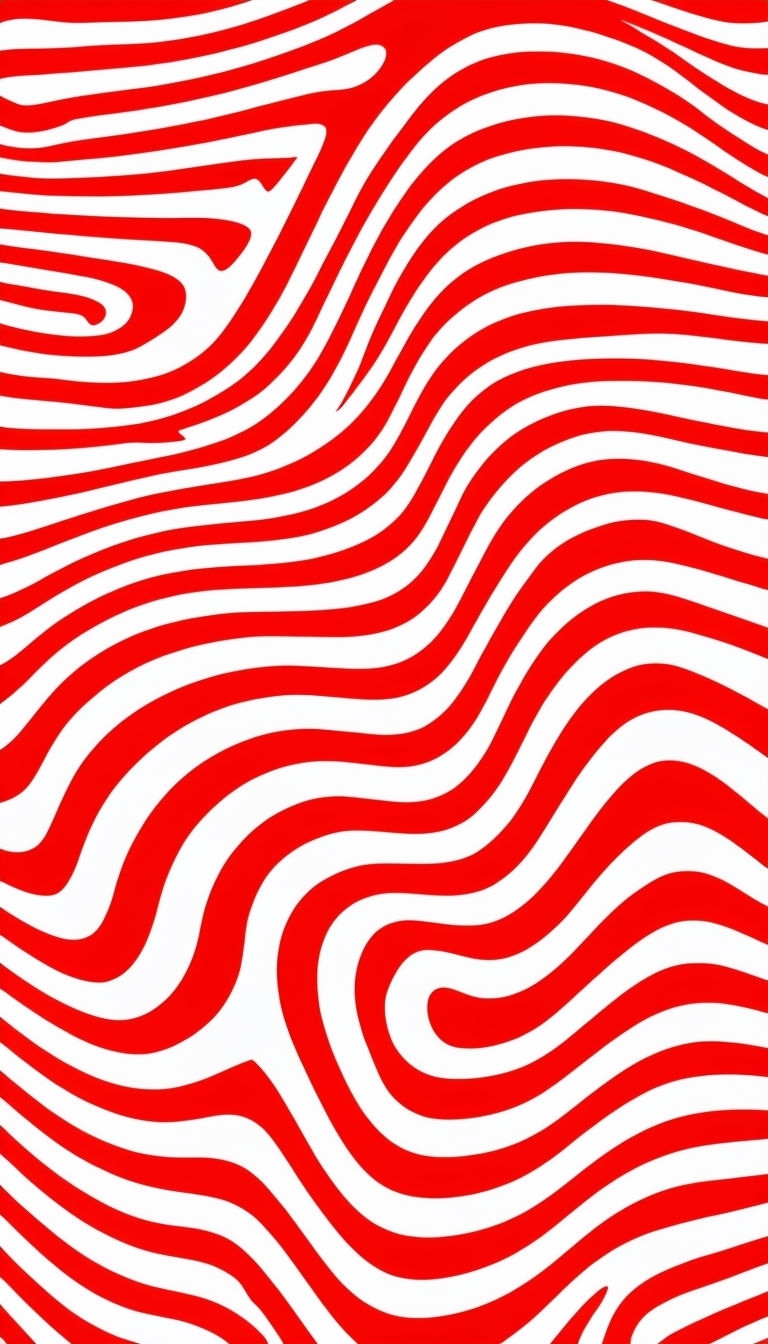 Dynamic Red and White Abstract Wave Pattern Phone Case Cover