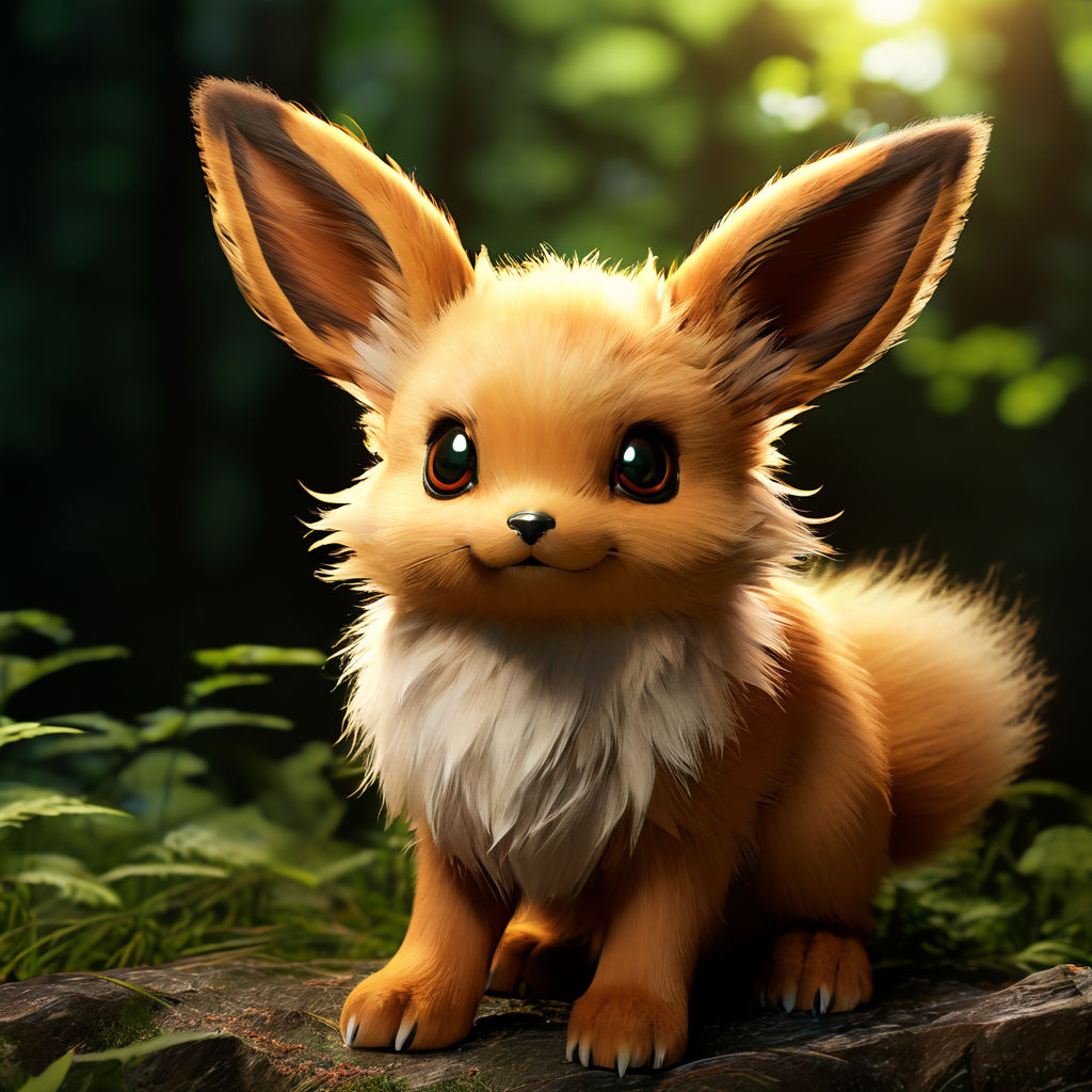 Create the Pokemon Eevee in Real Life as an animal. Make it ... by ...