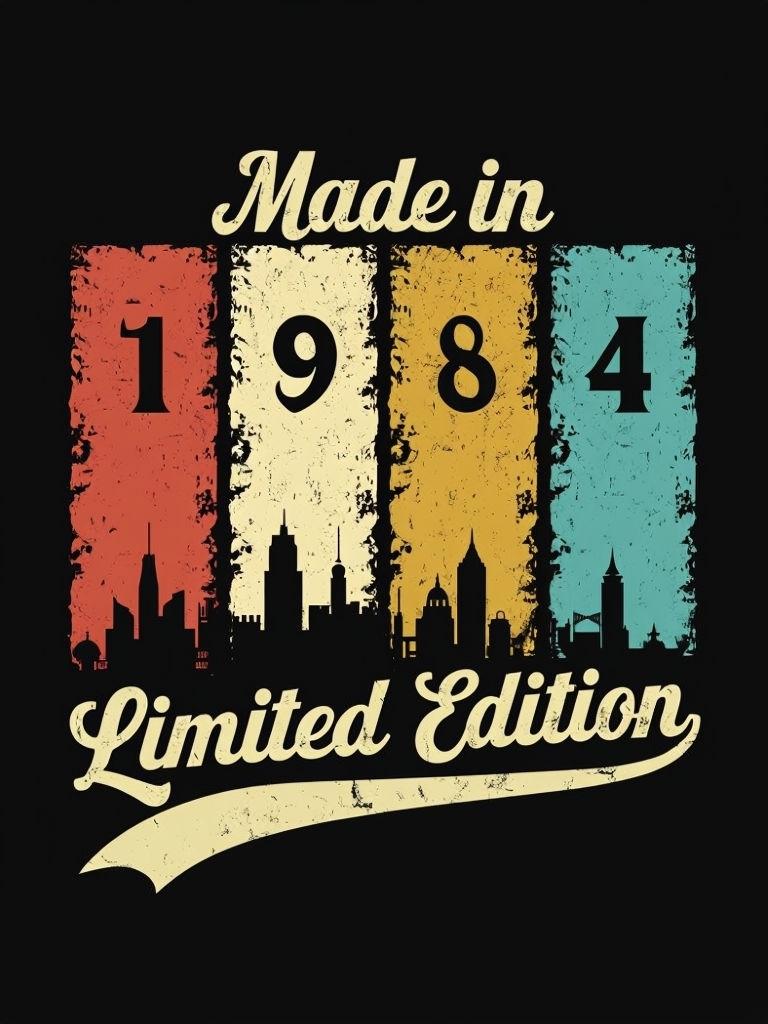 Vintage Made In Limited Edition T-Shirt Design