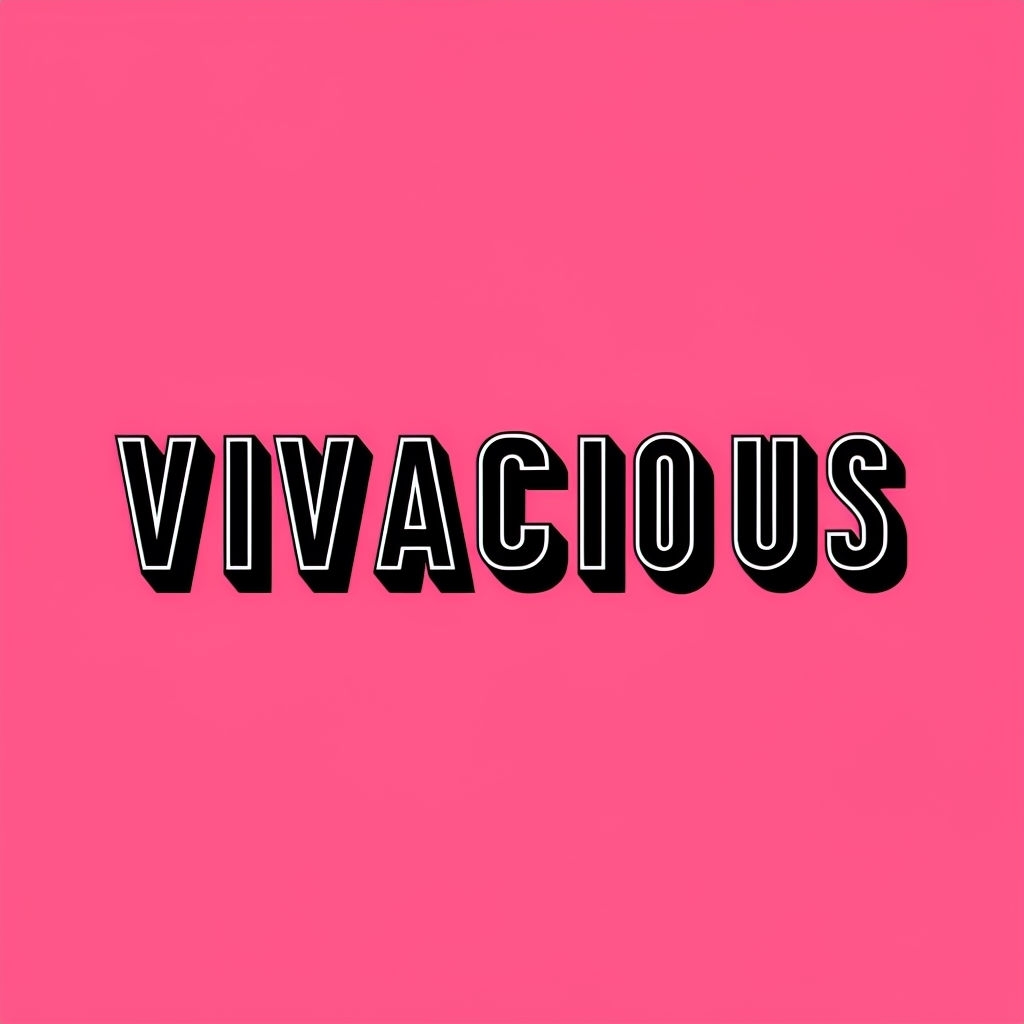 Bold Vivacious Typography on Vibrant Pink Background Poster