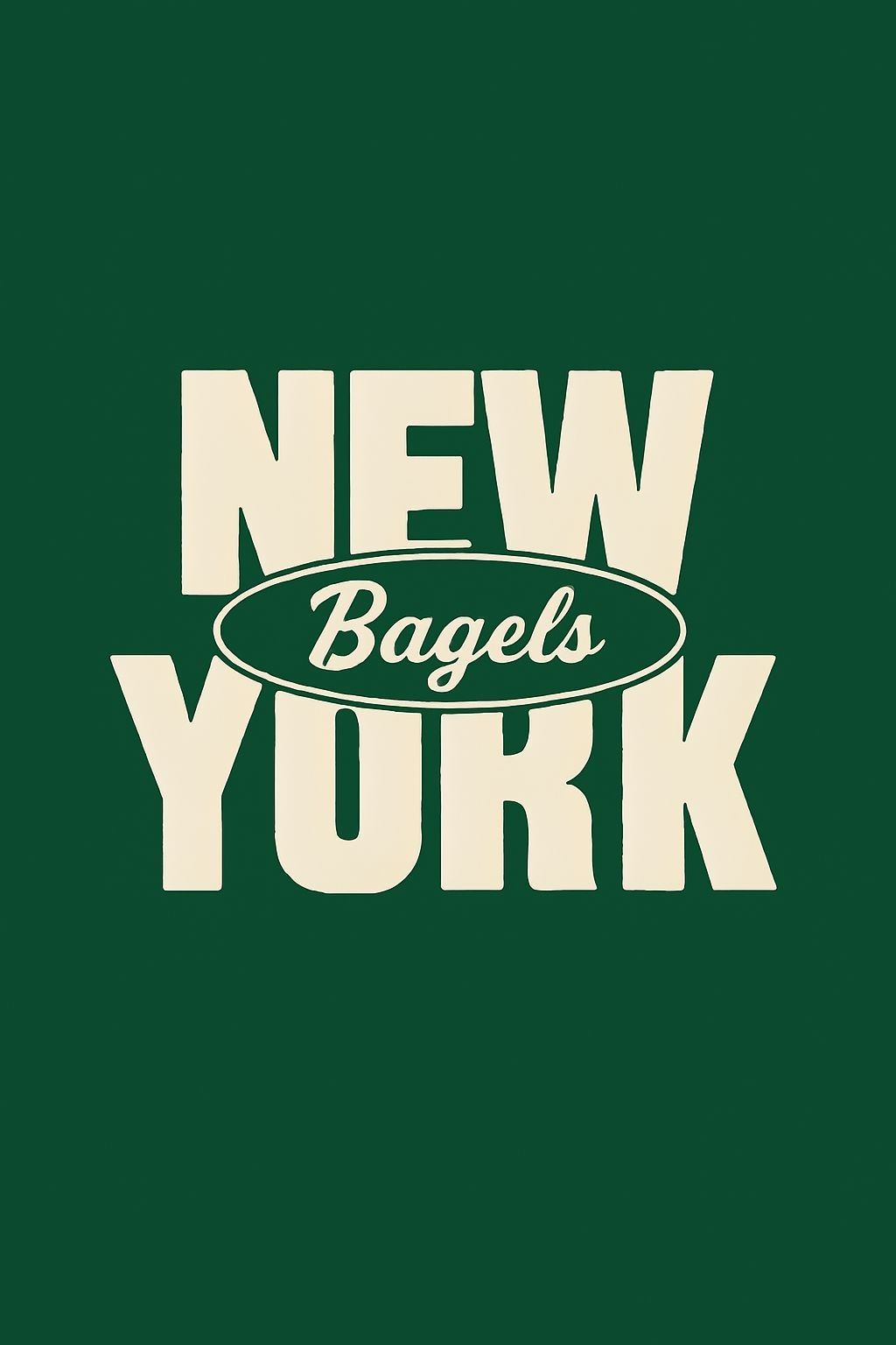 Minimalist New York Bagels Graphic Design T-Shirt