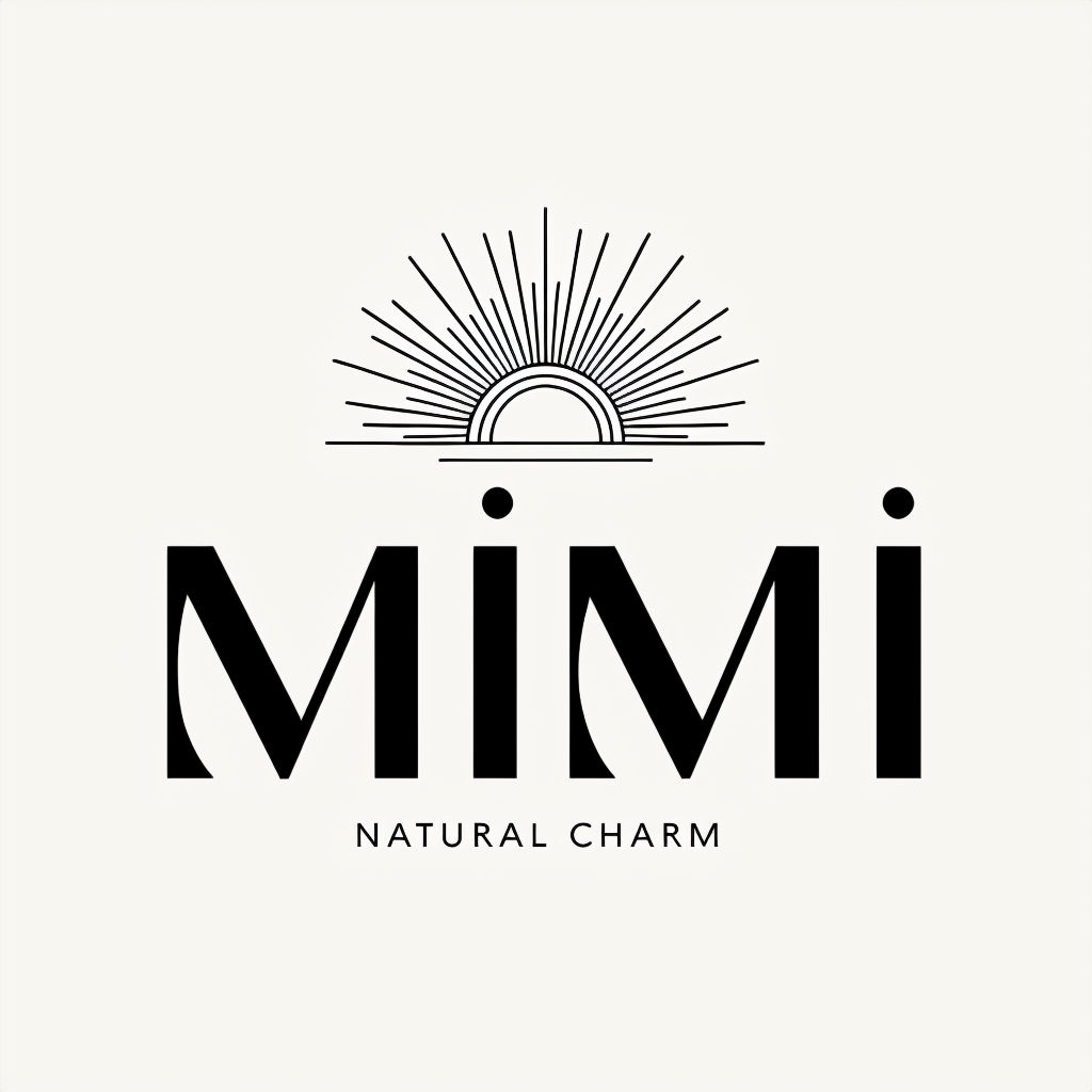 Elegant Minimalist MIMI Natural Charm Logo Design