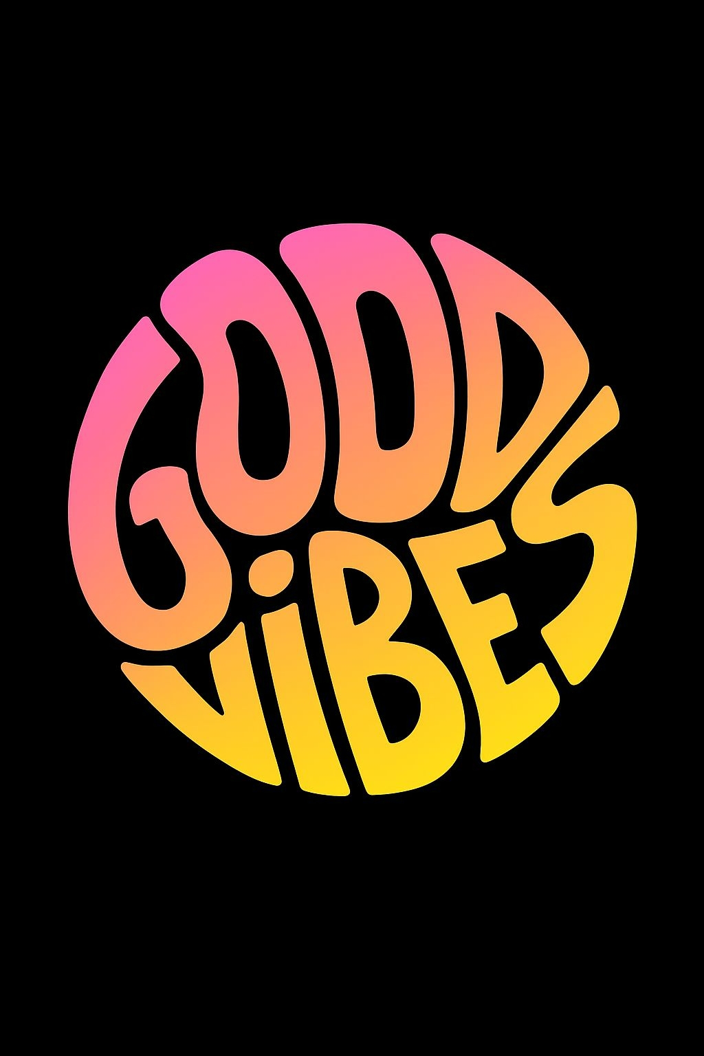 GODD Vibes Colorful Retro Motivational T-Shirt
