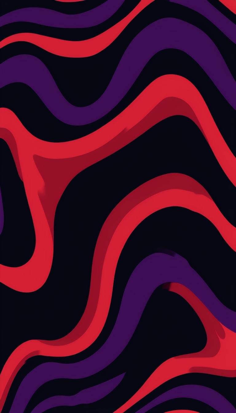 Dynamic Wavy Lines Abstract Art on Black Background Phone Case Cover