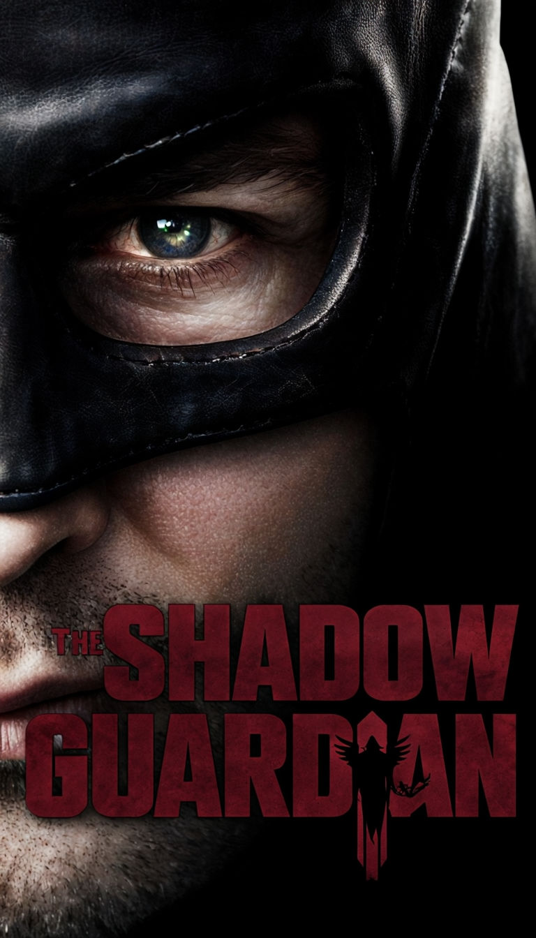 The Shadow Guardian Intense Character Close-Up Poster