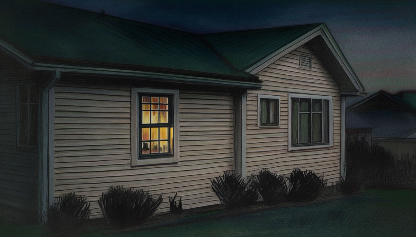 Twilight House Illustration Creating a Calm and Serene Atmosphere Virtual Backgrounds