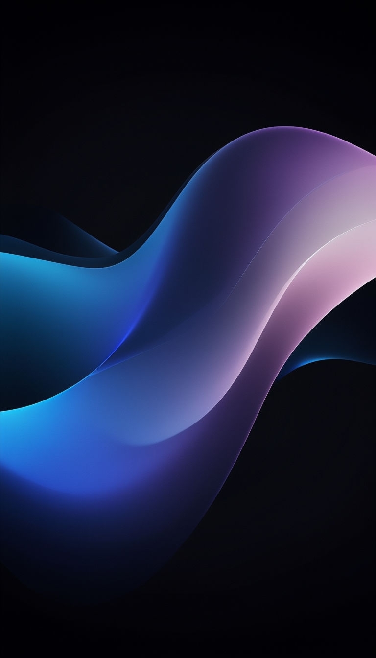 Abstract Fluid Wave Shapes in Vibrant Colors Mobile Wallpaper
