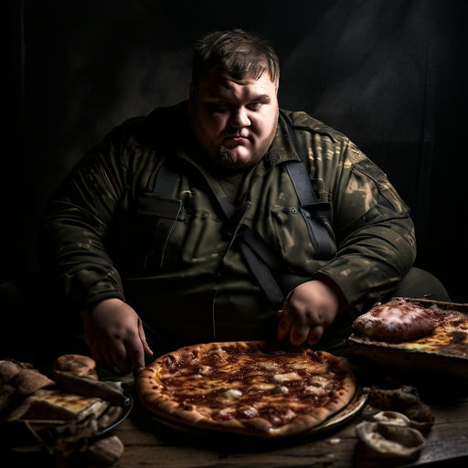 Bosnian biggest fattest guy ever in the military. He is taki... by Nils