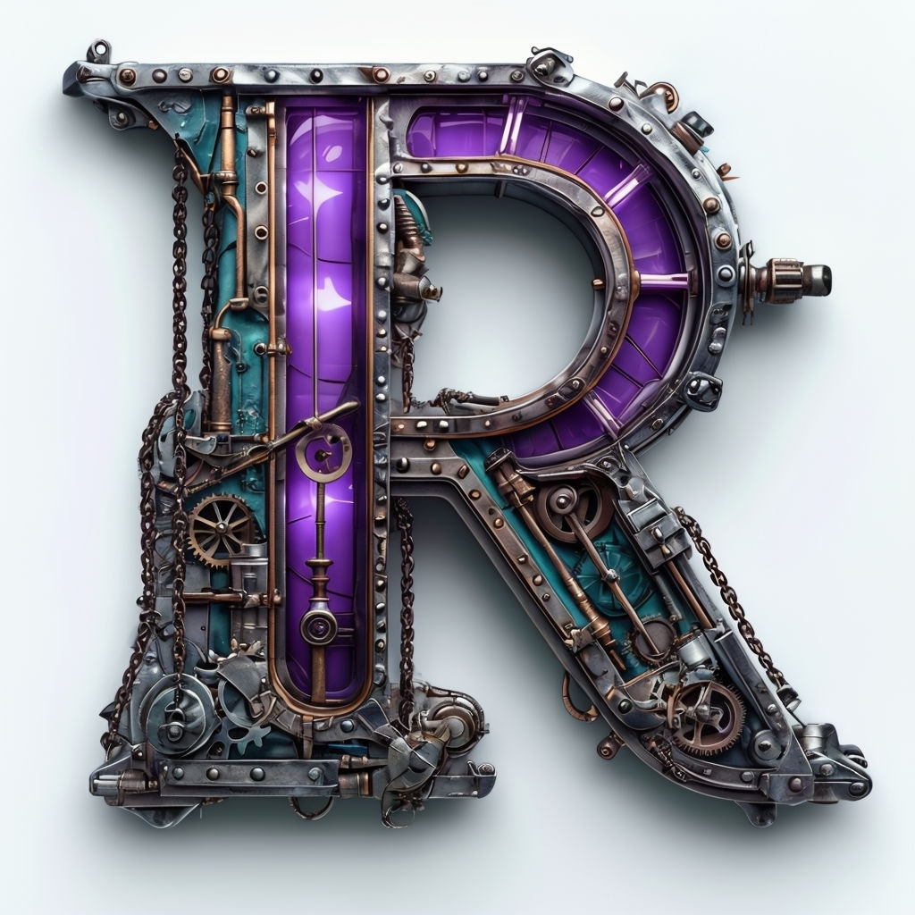 Steampunk R Monogram 