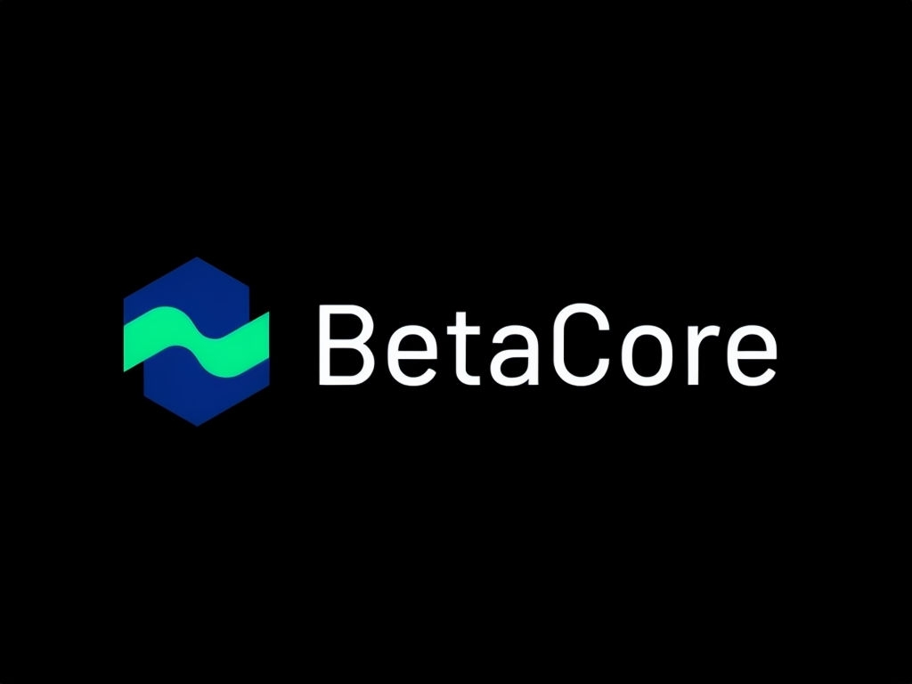 Minimalist BetaCore Logo Design for AI Tech Startup Logo