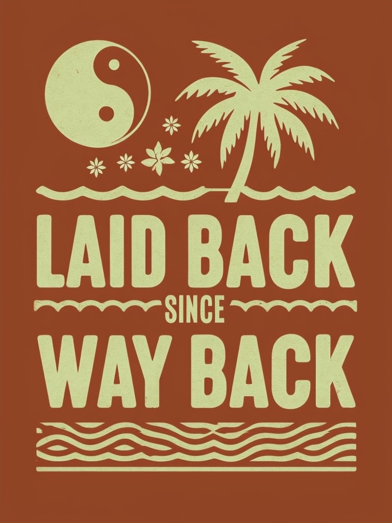 Laid Back Since Way Back Retro Graphic T-Shirt