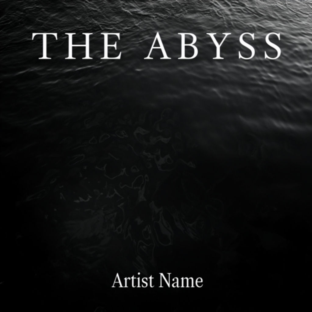 Mysterious Black and White Depths of The Abyss Album Cover Spotify Album Cover