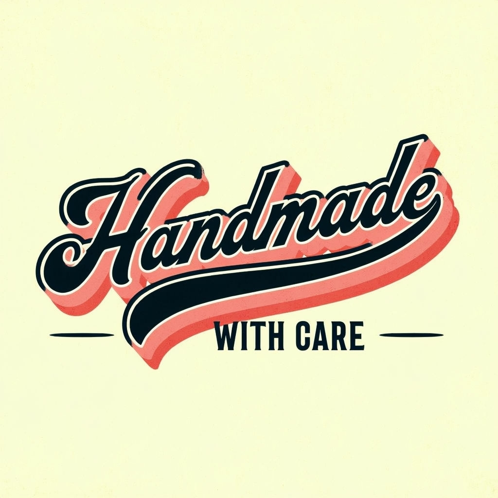 Vintage Handmade with Care Graphic Design Poster