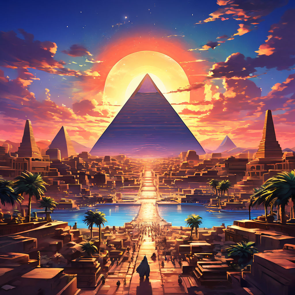 Pokémon rendition of Egypt featuring iconic landmarks like t... by ...