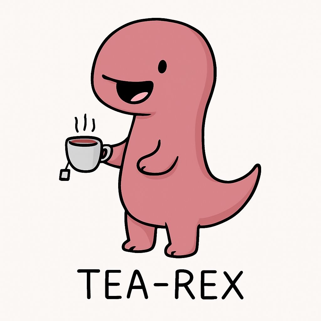 Cute Pink Dinosaur Tea-Rex Illustration Mug