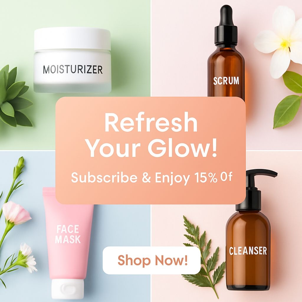 Refresh Your Glow Skincare Essentials Promotion Poster