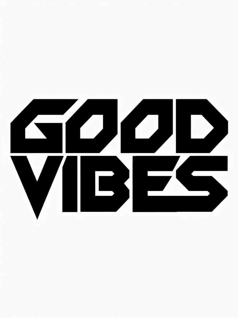 Bold Good Vibes Graphic Typography Minimalist T-Shirt