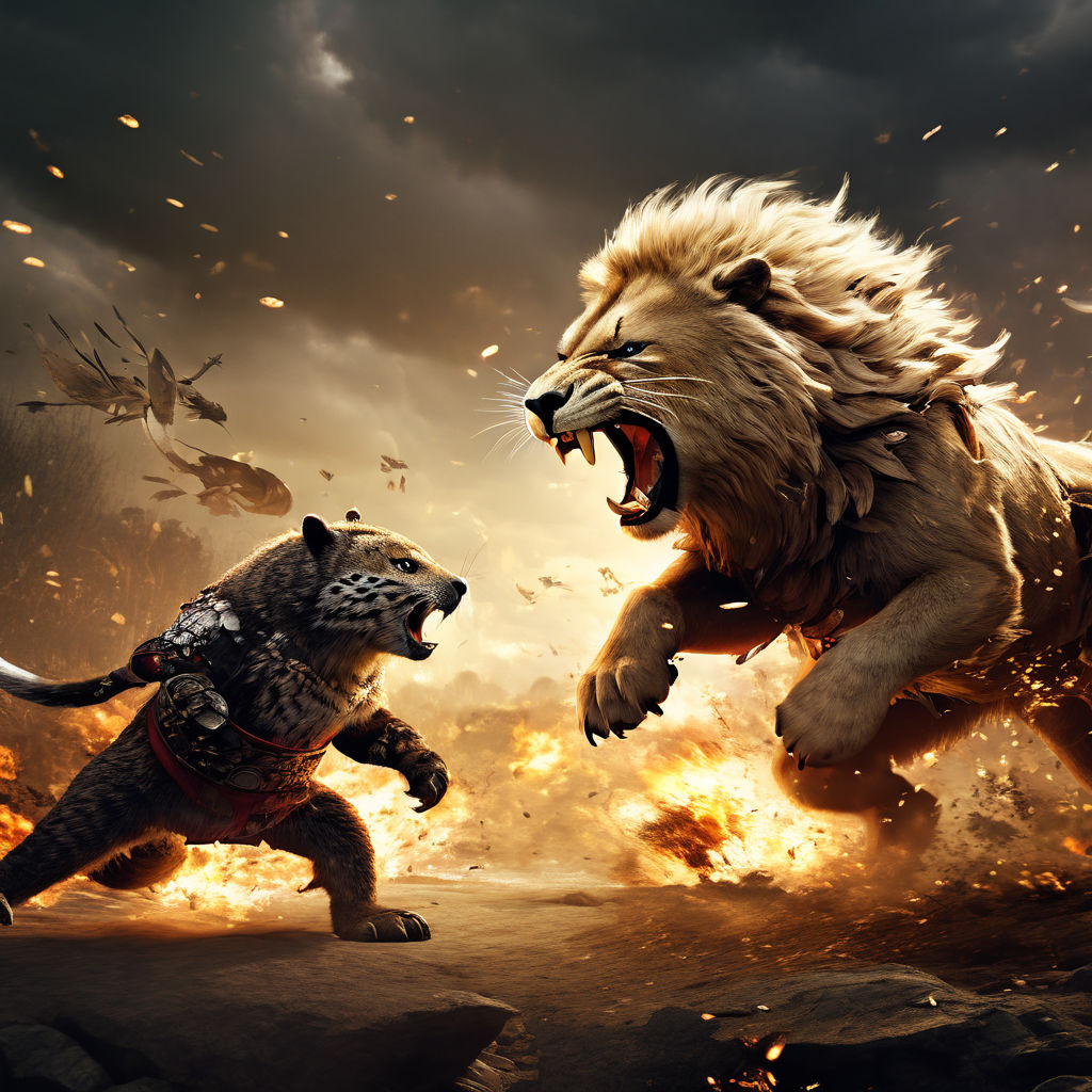 combat tigre contre lion