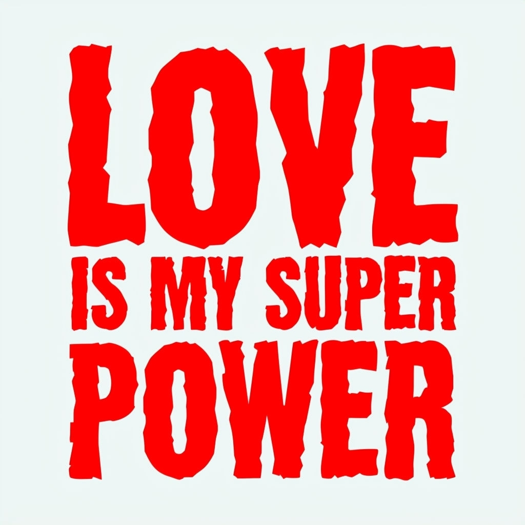 Bold Love Is My Superpower Typography T-Shirt
