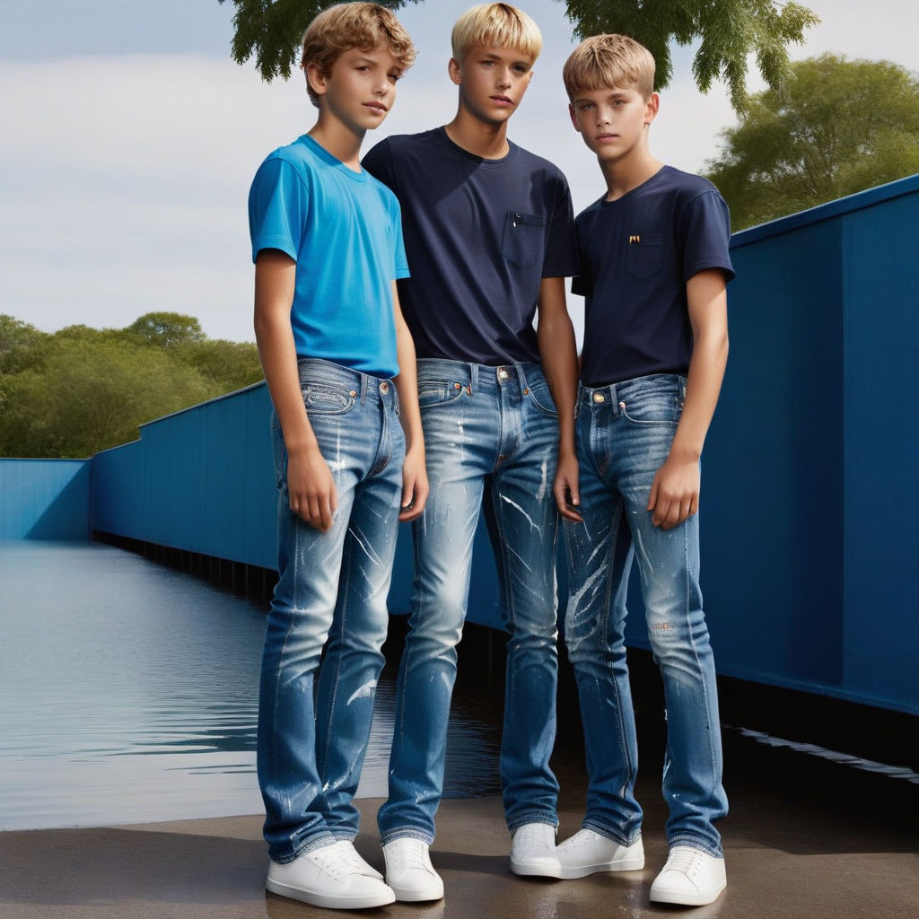 Teenboys in clearly visible dripping wet jeans by nudie by robbieie z ...