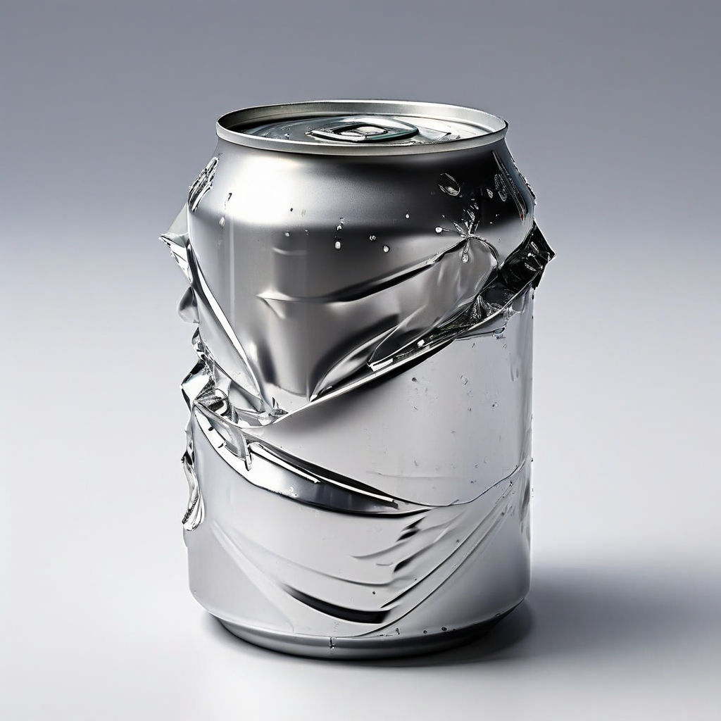 Aluminum can dented at many angles by Tanapat Pipattanachaiyanan ...