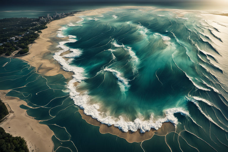 The ocean water rapidly receding by Bonano Name - Playground