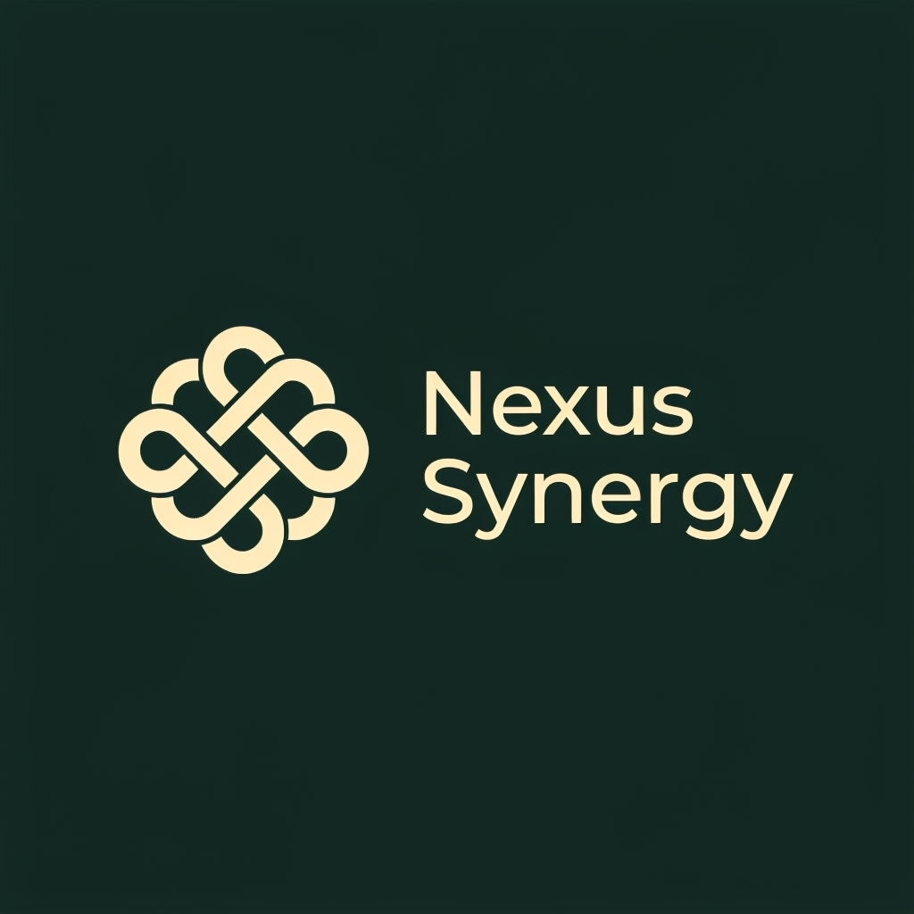 Modern Nexus Synergy Logo Design with Abstract Symbol