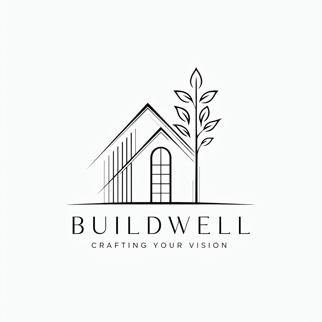 Elegant Minimalist House Logo with Tree and Tagline Design