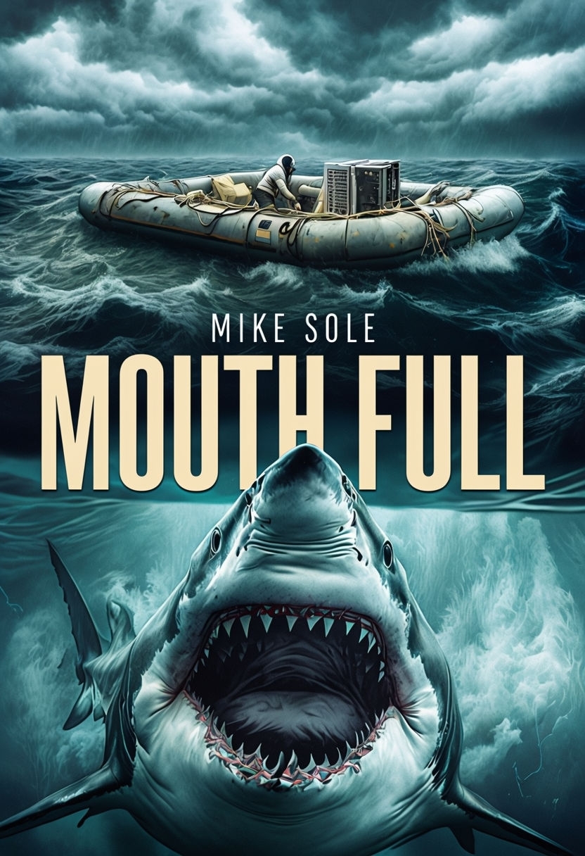 Intense Dramatic Book Cover for 'Mouth Full' by Mike Sole EBook Cover