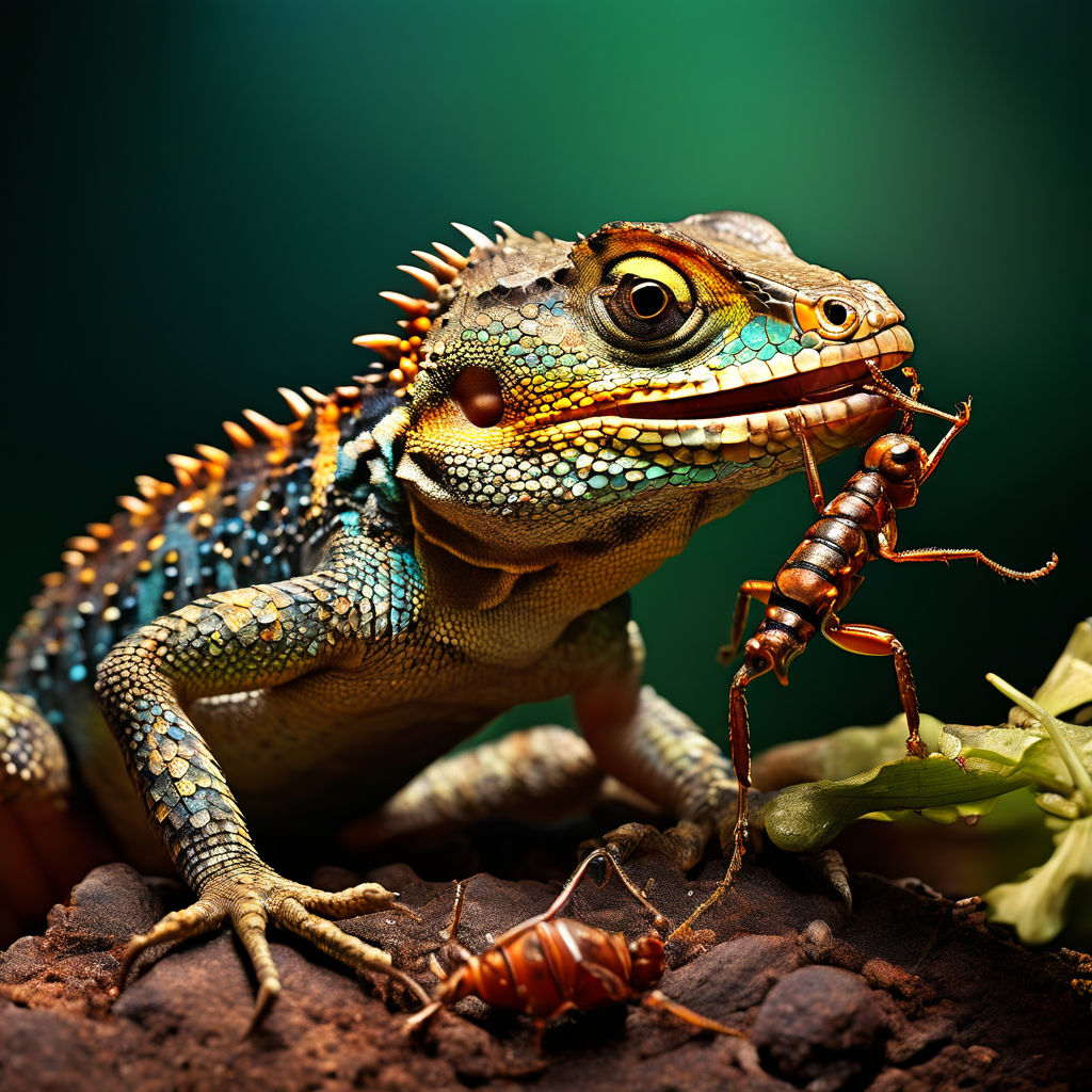 A lizard eating ants by Nicolas Cuchito Playground